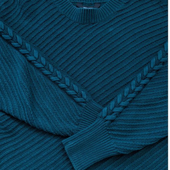 Vera Wang Forest Green Sweater, Mockneck, Batwing Sleeve, Size S - Picture 5 of 12